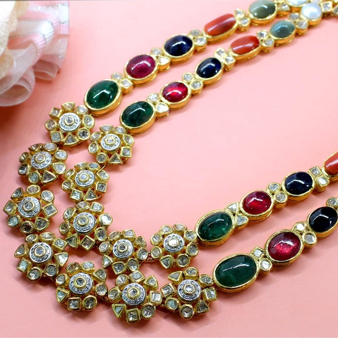 polki necklace set Multani Jewellers